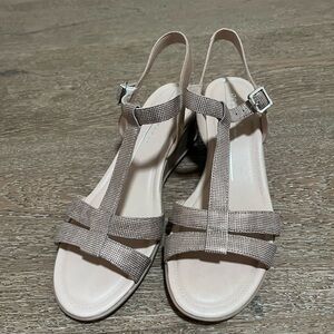 Ecco Dressy Metallic Sandal size 38
